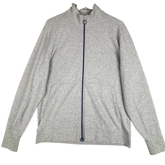 B. Draddy Jacket Mens Large Gray Full Zip Golf Performance Stretch